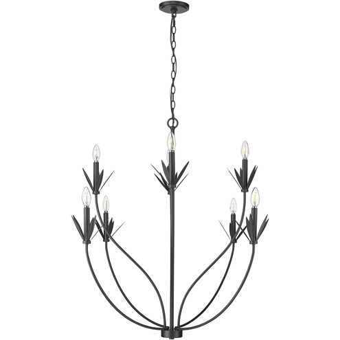 Primrose 8 Light 40.5 inch Matte Black Chandelier Ceiling Light